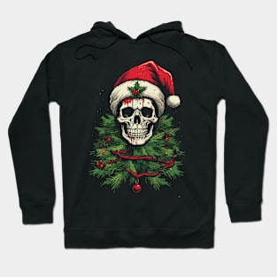 scary christmas skull santa design Hoodie